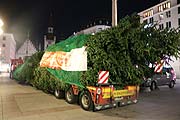nachts kam der Baum aus Burghausen auf dem Marienplatz an (©Foto: Martin Schmitz)